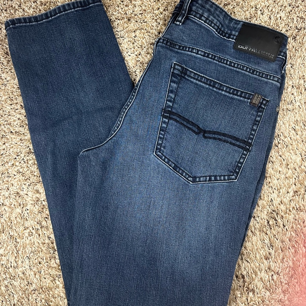 Buffalo David Bitton Dark Blue Slim Straight Jeans‎ Size 34x32